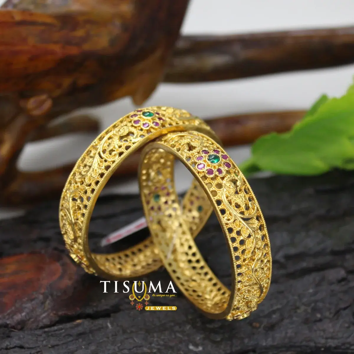 Lattice Floral Kemp Bangles